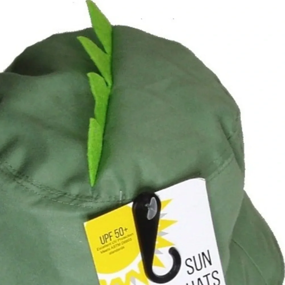 Dino Sun Hat Boys Bucket Chin Strap UPF 50+ Summer Beach Play Swim